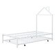 preview thumbnail 35 of 44, Twin Size House Shaped Metal Platform Bed with Trundle