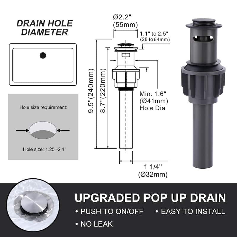 WOWOW 8 in. Widespread Double Handle Bathroom Faucet