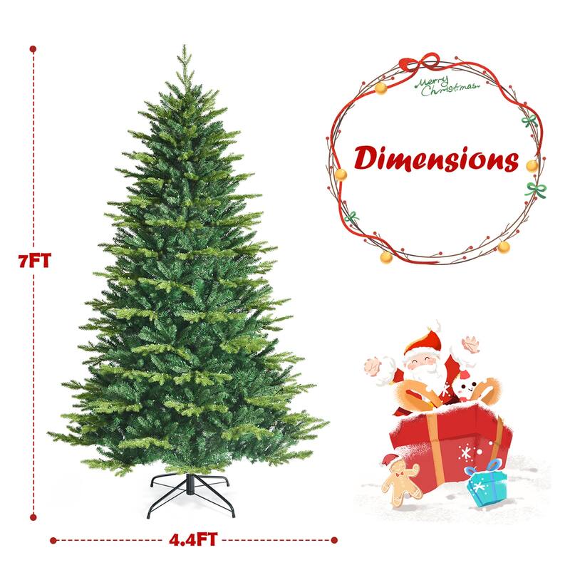 Gymax 6/7/8 FT Pre-lit Artificial Christmas Tree w/ APP Control & 15