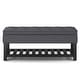preview thumbnail 121 of 136, WYNDENHALL Essex 44 inch Wide Transitional Rectangle Ottoman Bench