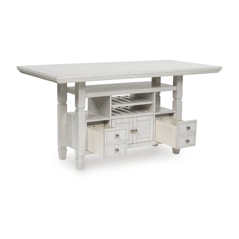 Signature Design by Ashley Robbinsdale White Counter Height Dining Table - 36"W x 72"D x 37"H