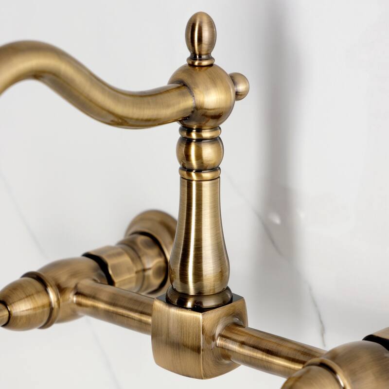 Heritage Two-Handle Wall Mount Bridge Kitchen Faucet