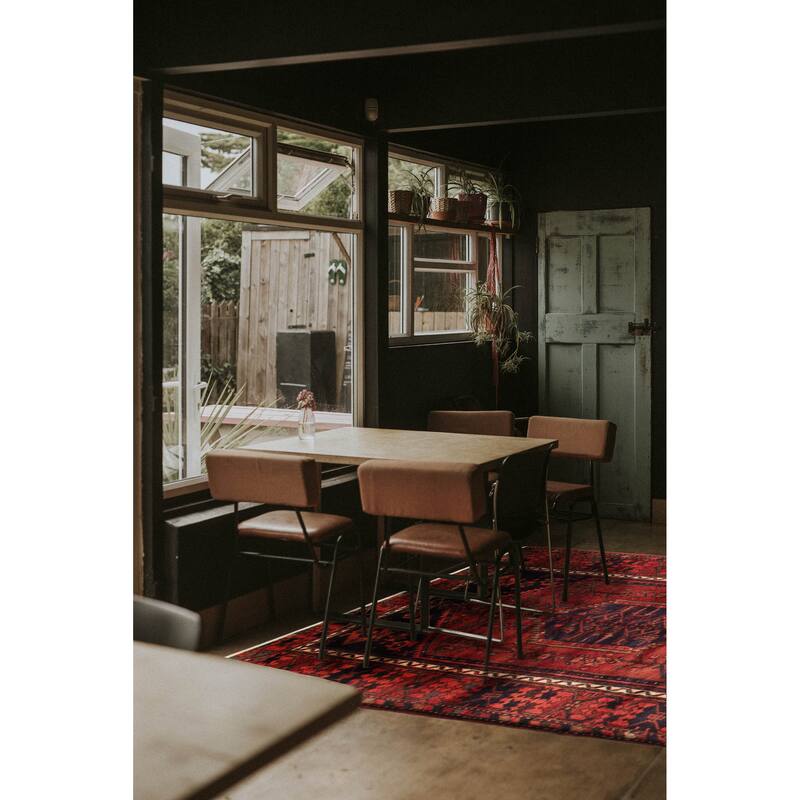 ECARPETGALLERY Hand-knotted Andelz Red Wool Rug - 4'4 x 6'6