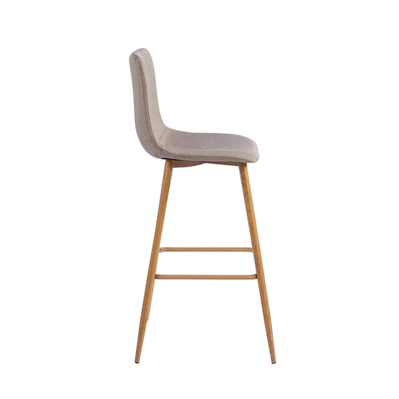 Porthos Home Eila Bar Stools Set of 2, Fabric Upholstery, Metal Legs