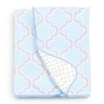 Pam Grace Creations Baby Blue Trellis Baby Blanket
