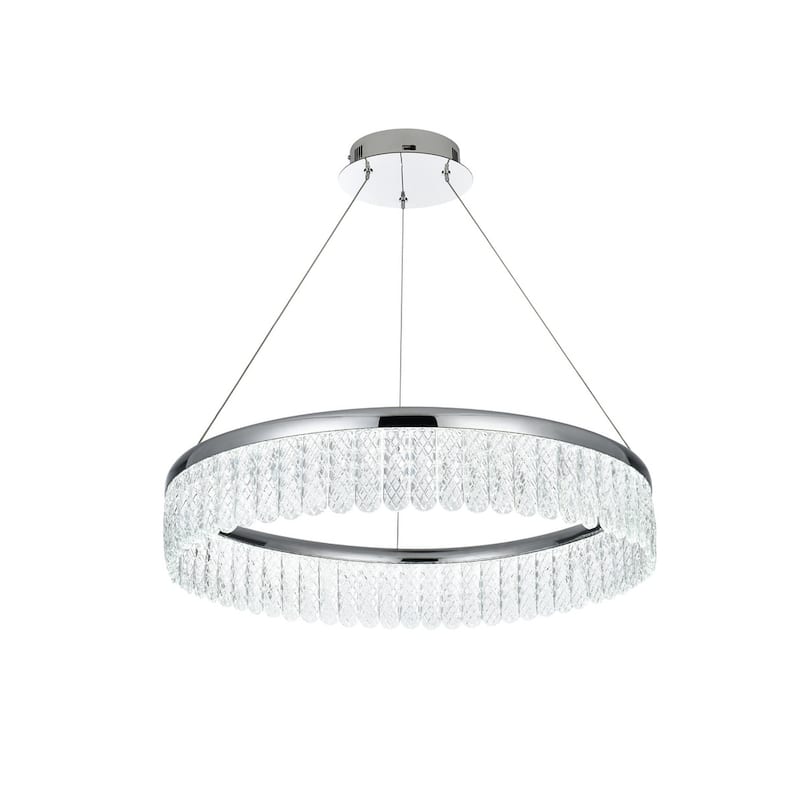 Elegant Lighting 2060D24 Rune 24" Wide LED Ring Chandelier - 2087