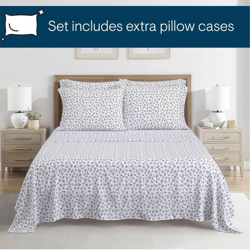 Aeropostale Premium All Season Microfiber Purple Ditsy Floral Sheet Set