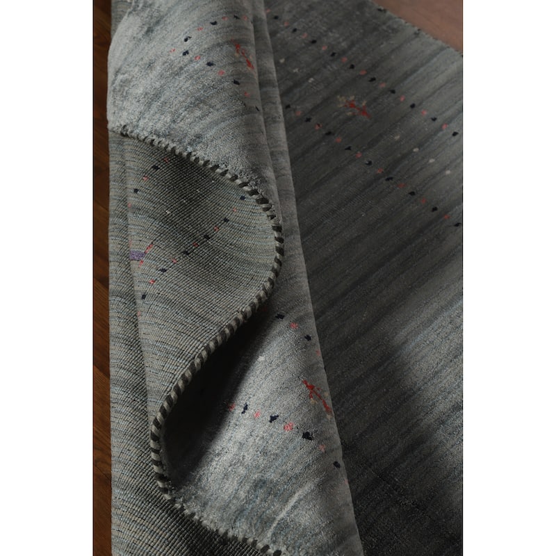 Hand Knotted Oriental 100% Wool Carpet Tribal Tribal Multi-Colored Gabbeh Area Rug - 5' 10'' X 4' 0''