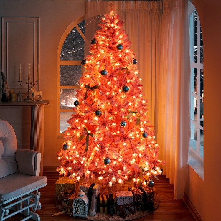Christmas trees at bed store bath and beyond