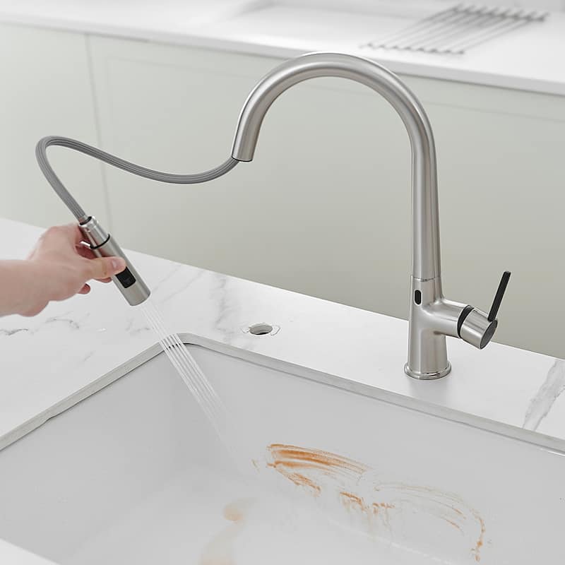 Single-Handle Touchless Pull Down Kitchen Faucet