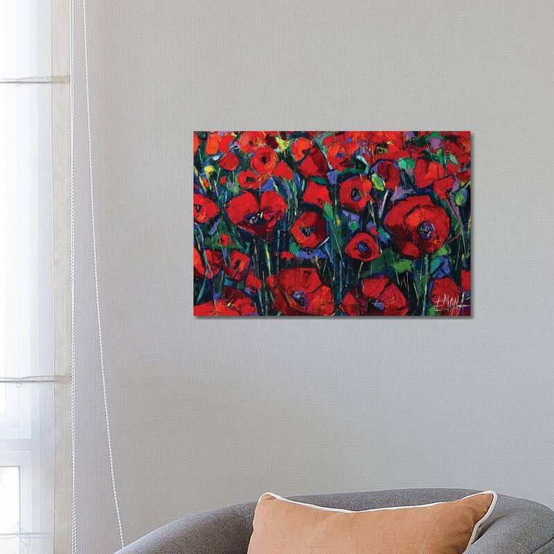 iCanvas "Poppies Symphony" by Mona Edulesco Canvas Print - 18x26x1.5