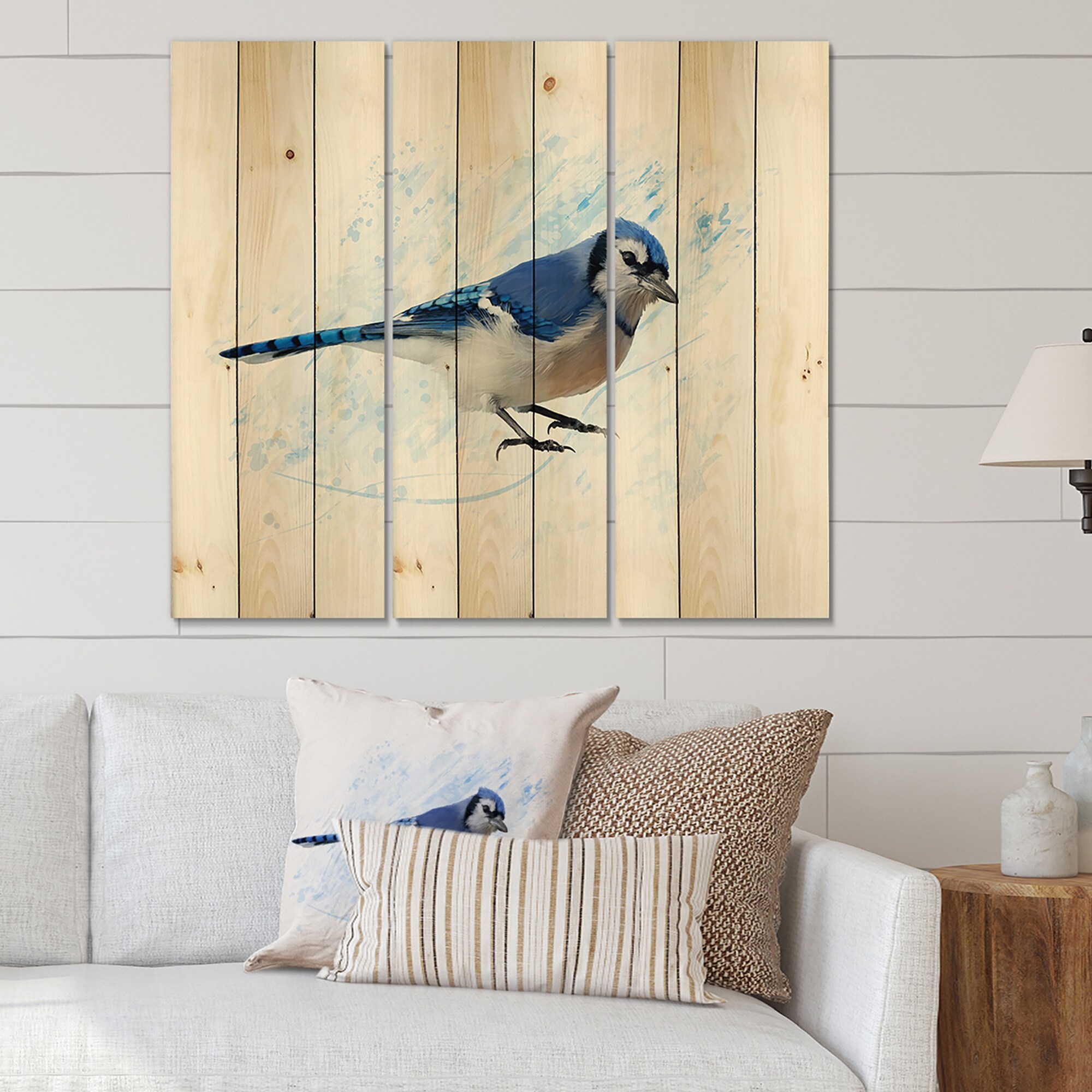Designart 'Vintage Blue Jay Bird' Traditional Print on-image