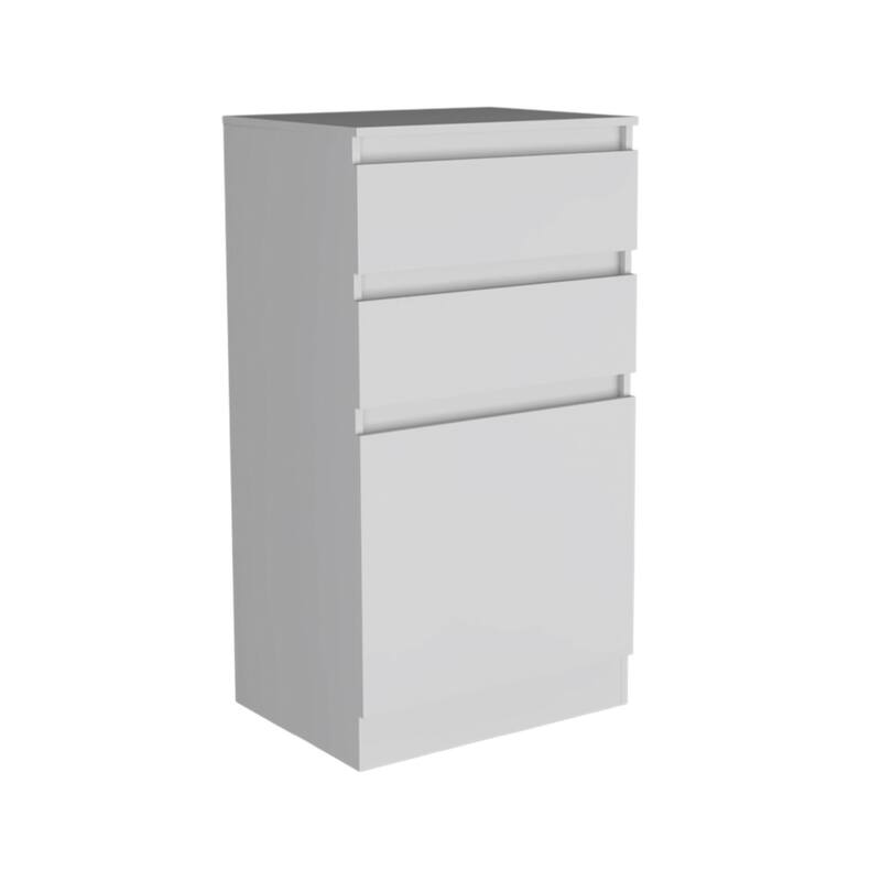 2 Drawer Vertical Chest with Mirror and Jewelry Box Storage