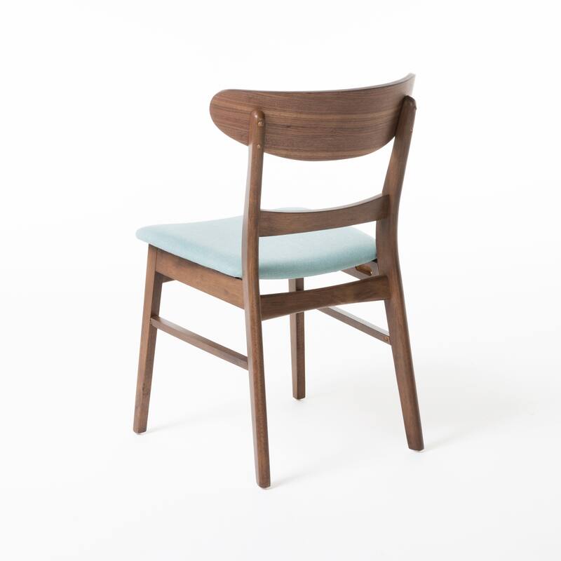 Wiers Mid-Century Modern Upholstered Rubberwood Dining Chair (Set of 2) by GDFStudio