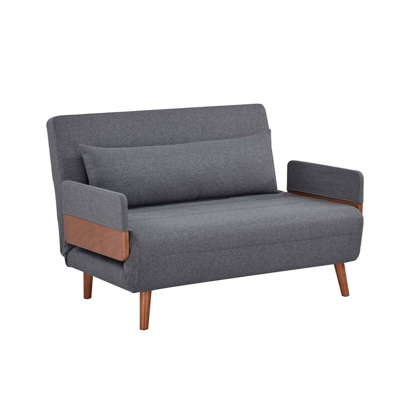 TRIO Extra Wide 3-in-1 Loveseat Folding Sofa Bed - Converts to Bed in 10s, 3-Position Adjustable Backrest