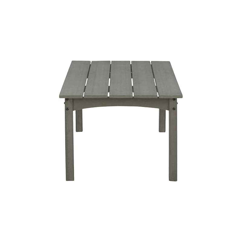 Signature Design by Ashley Visola Gray Rectangular Outdoor Poly All Weather Cocktail Table - 48"W x 24"D x 18"H