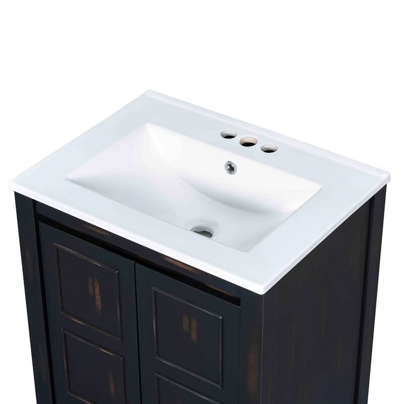 24''/36" Bathroom Vanity Organizer with Sink,Combo Cabinet Set，Bathroom Storage Cabinet