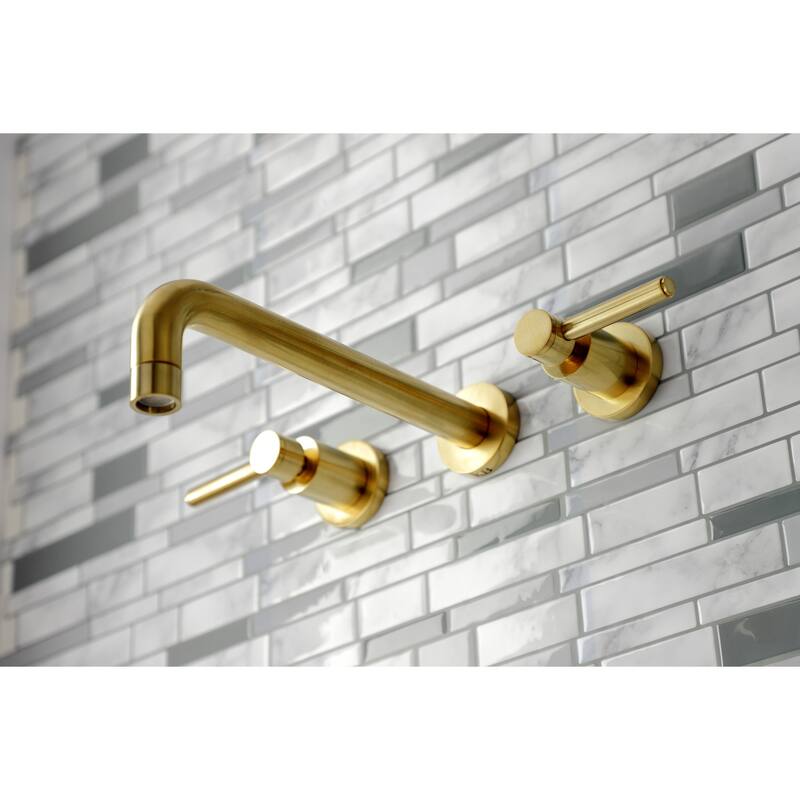Concord 3-Hole Wall Mount Roman Tub Faucet in Polished Nickel