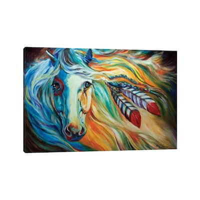 iCanvas "Breaking Dawn Indian War Horse" by Marcia Baldwin Canvas Print