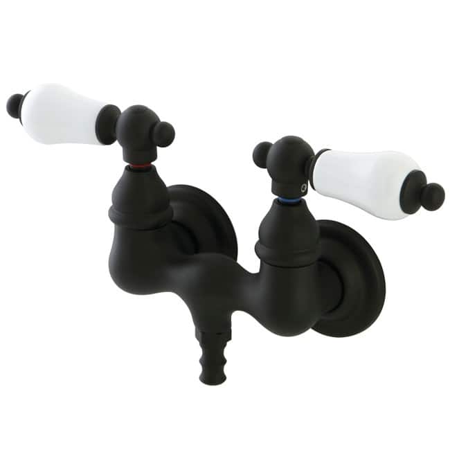 Kingston Brass Vintage Wall Mounted Clawfoot Tub Filler with Porcelain