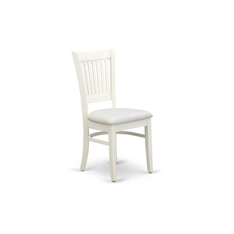 East West Furniture 5 PC Dining Room Table Set Includes a Round Kitchen Table and 4 Dining Chairs (SEAT TYPE & FINISH OPTION)