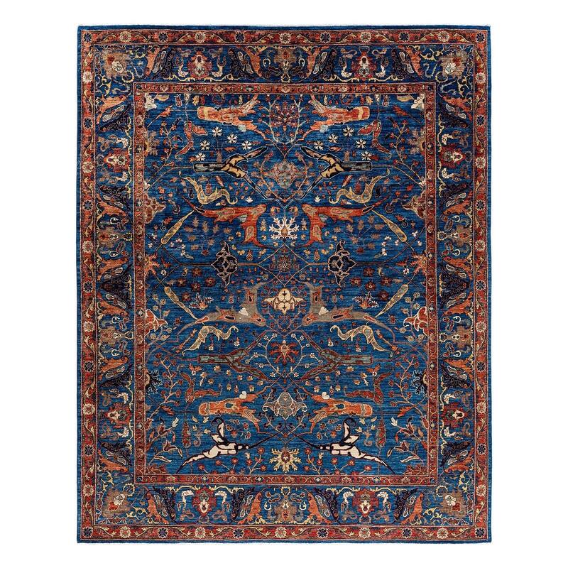 Serapi One-of-a-Kind Hand-Knotted Area Rug - Blue, 8' 1" x 10' 1" - 8' 1" x 10' 1"