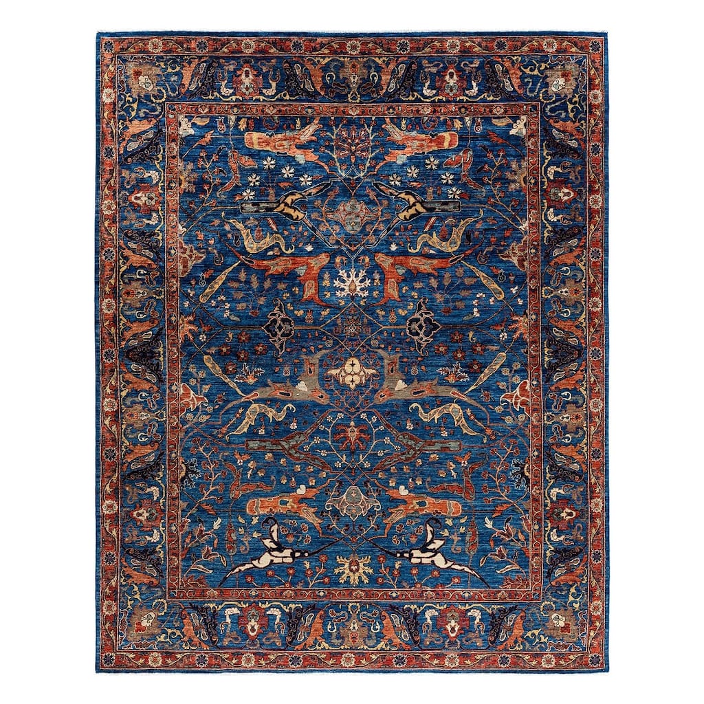 Serapi One-of-a-Kind Hand-Knotted Area Rug - Blue, 8' 1" x 10' 1" - 8' 1" x 10' 1"