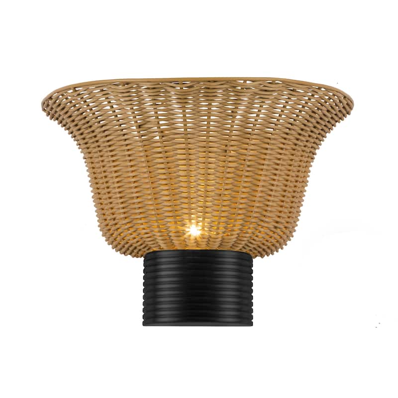 Alora Lighting WV667014 Rancho 10" Tall Bathroom Sconce with Rattan