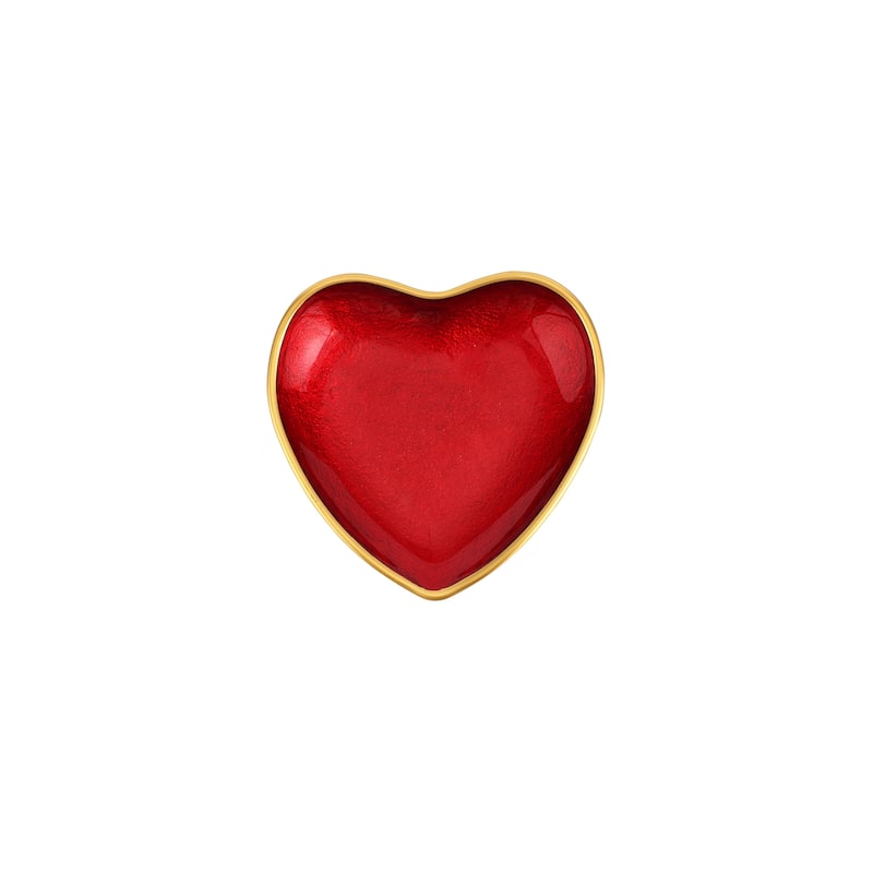 Baroque Glass Red Heart Cocktail Plate