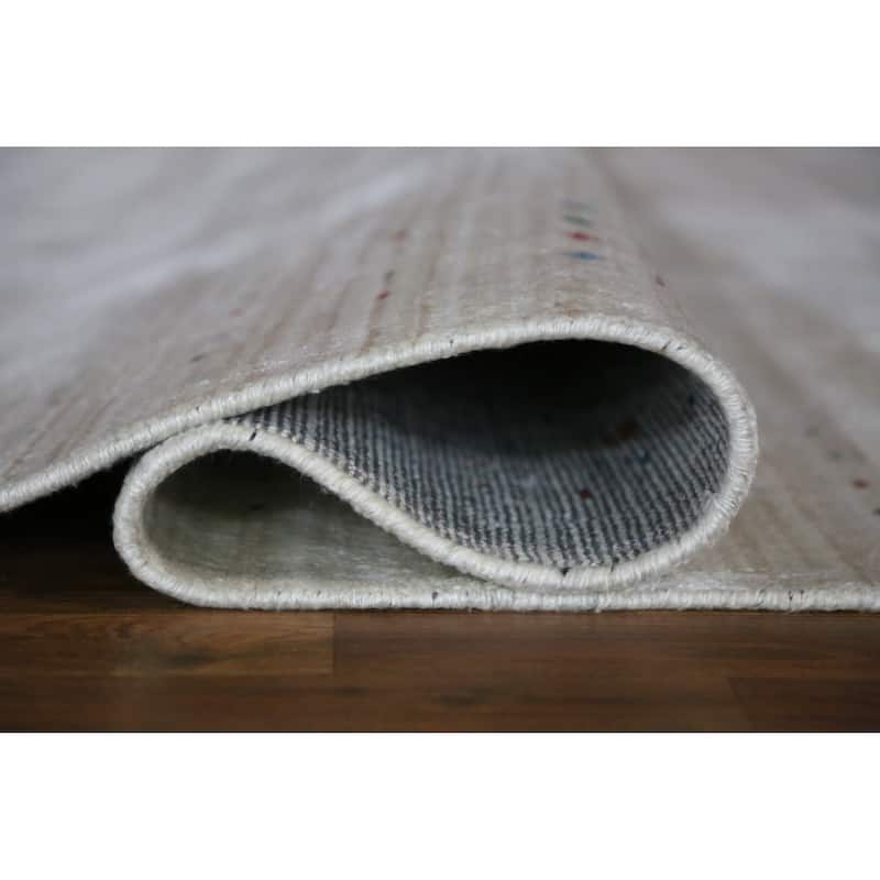 Hand Knotted Oriental 100% Wool Carpet Tribal Tribal Beige & Ivories Gabbeh Area Rug - 12' 2'' X 9' 4''