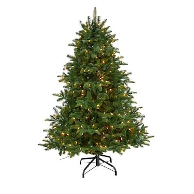 5' Pre-Lit South Carolina Spruce Artificial Christmas Tree, Clear LED Lights - 5 Foot