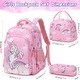 preview thumbnail 3 of 5, Girls Backpack for Elementary Kids School Bookbag Set Cute Unicorn Backpacks for Girls Water Resistant