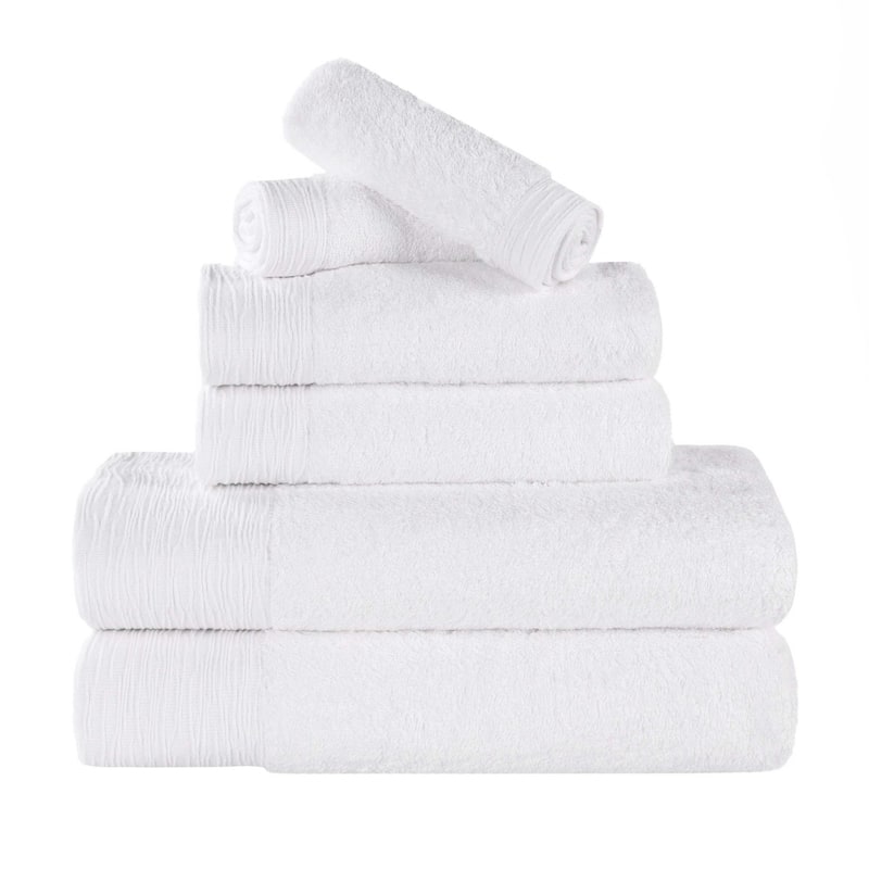 Superior Sierra Rayon From Bamboo Cotton Blend 6 Piece Bathroom Towel Set