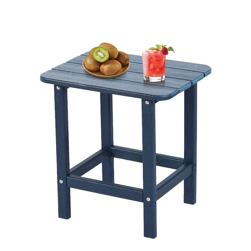 Aoodor Outdoor Adirondack Side Table HDPE End Table - 18"×14.5"