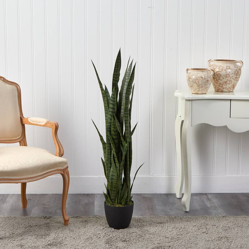 46" Sansevieria Artificial Plant - Green