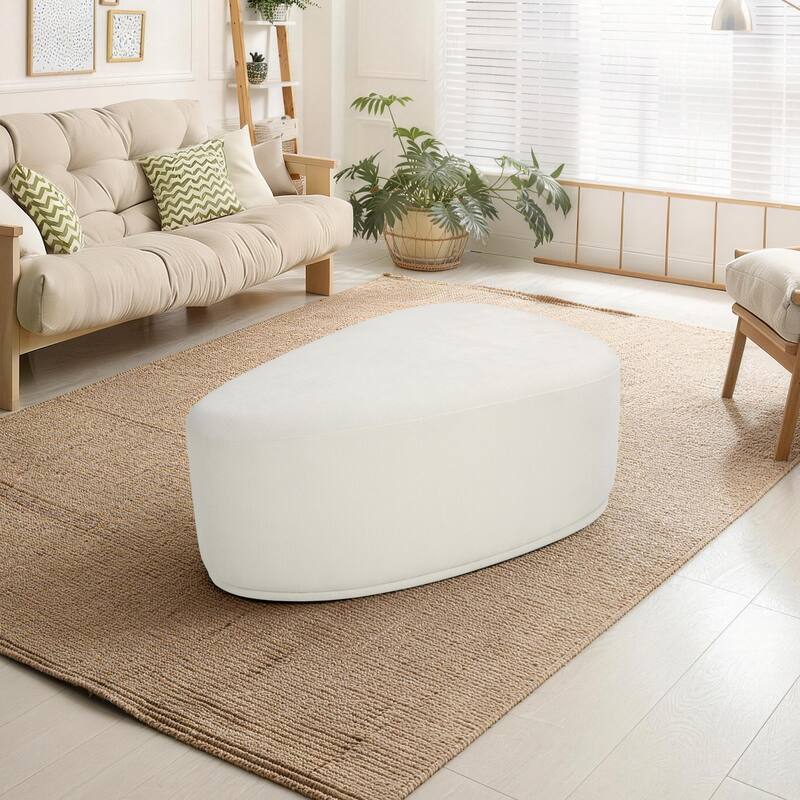 Modern Triangular Upholstered Accent Ottoman