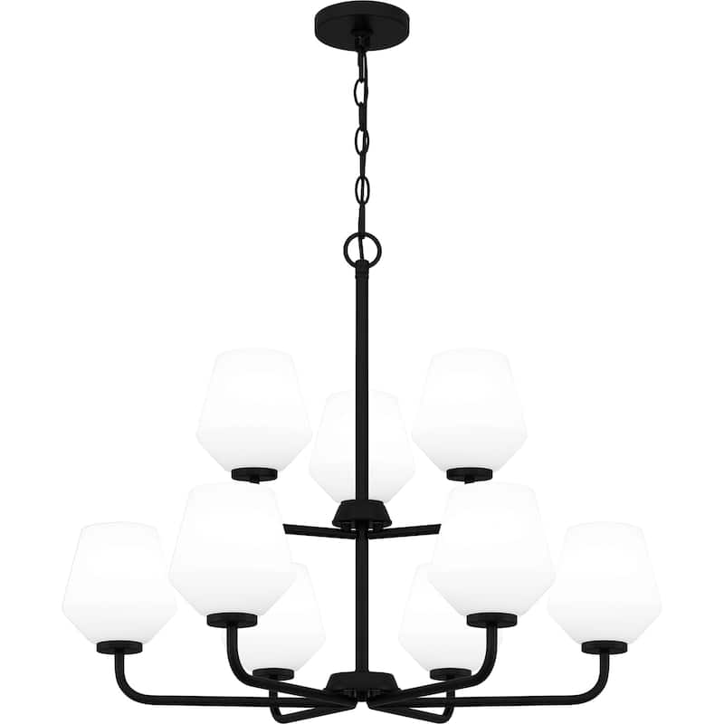 Nielson 9-Light Matte Black Chandelier