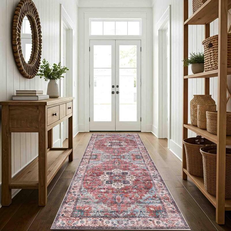 Delara Machine Washable Area Rug, Soft & Durable, Non-Slip Backing, Eco- Friendly GRS certified.