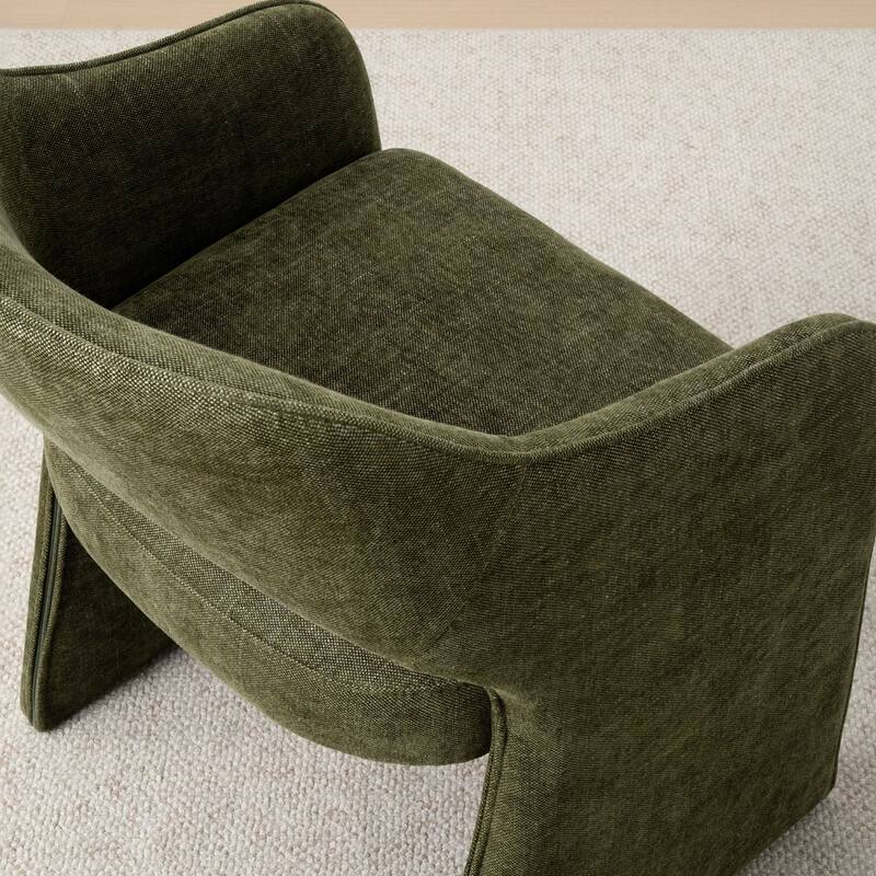 19" Seat Height Upholstered Fabric Dining Armchair (Set of 4)