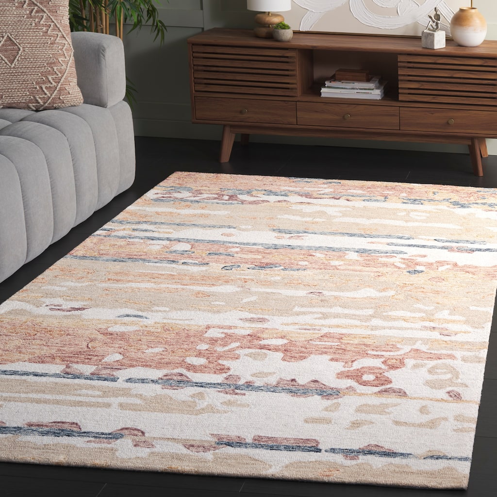 SAFAVIEH Handmade Ebony Sergeja Wool Rug