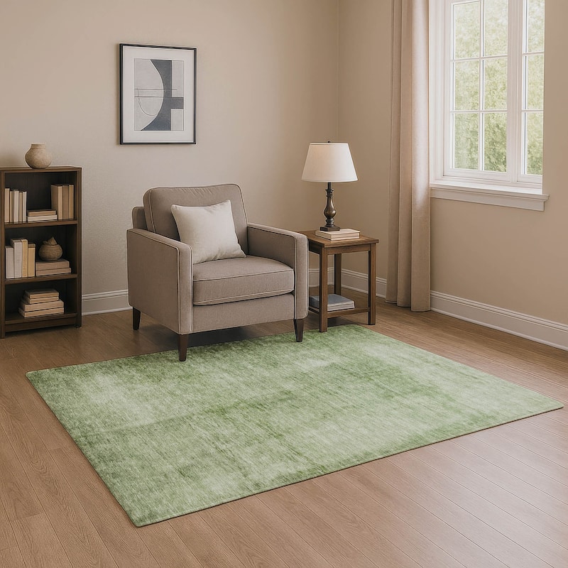 Premium Washable Super Soft Solid Ombre Mayfield Rug - Aloe - 8' x 10'