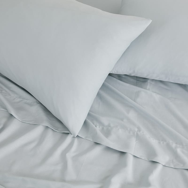 TENCEL Lyocell & Linen Blend 4-Piece Sheet Set.