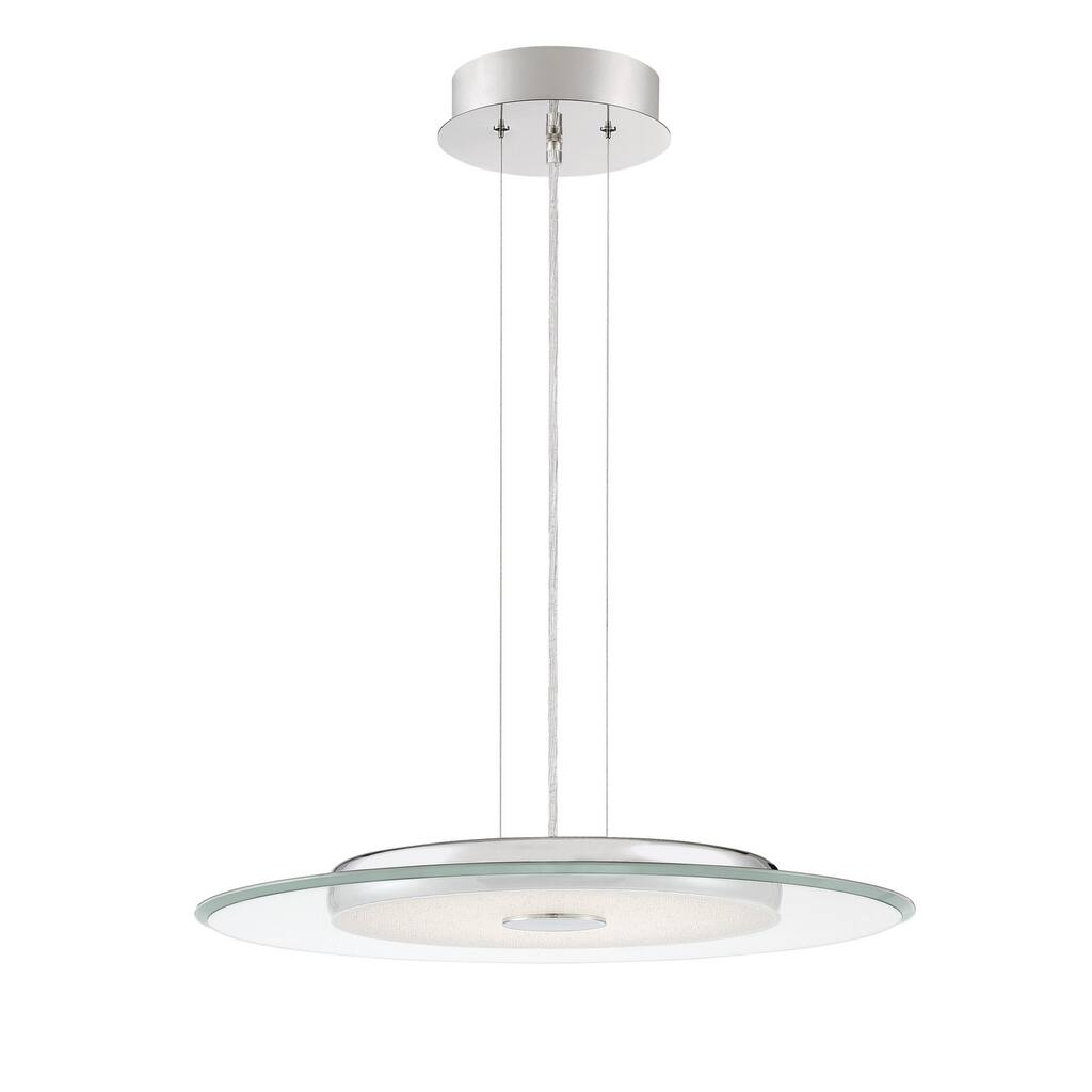 Giuseppe Lighting LED Pendant Hover Polished Chrome - Exact Size