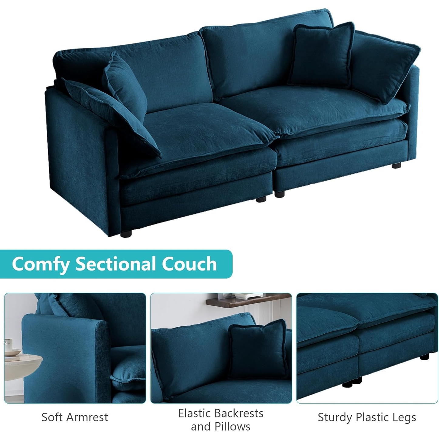 Compact Sleeper Sofa, 76.7