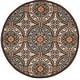 preview thumbnail 27 of 41, SAFAVIEH Veranda Rexhie Indoor/ Outdoor Waterproof Patio Backyard Rug 5'3" Round - Chocolate/Aqua