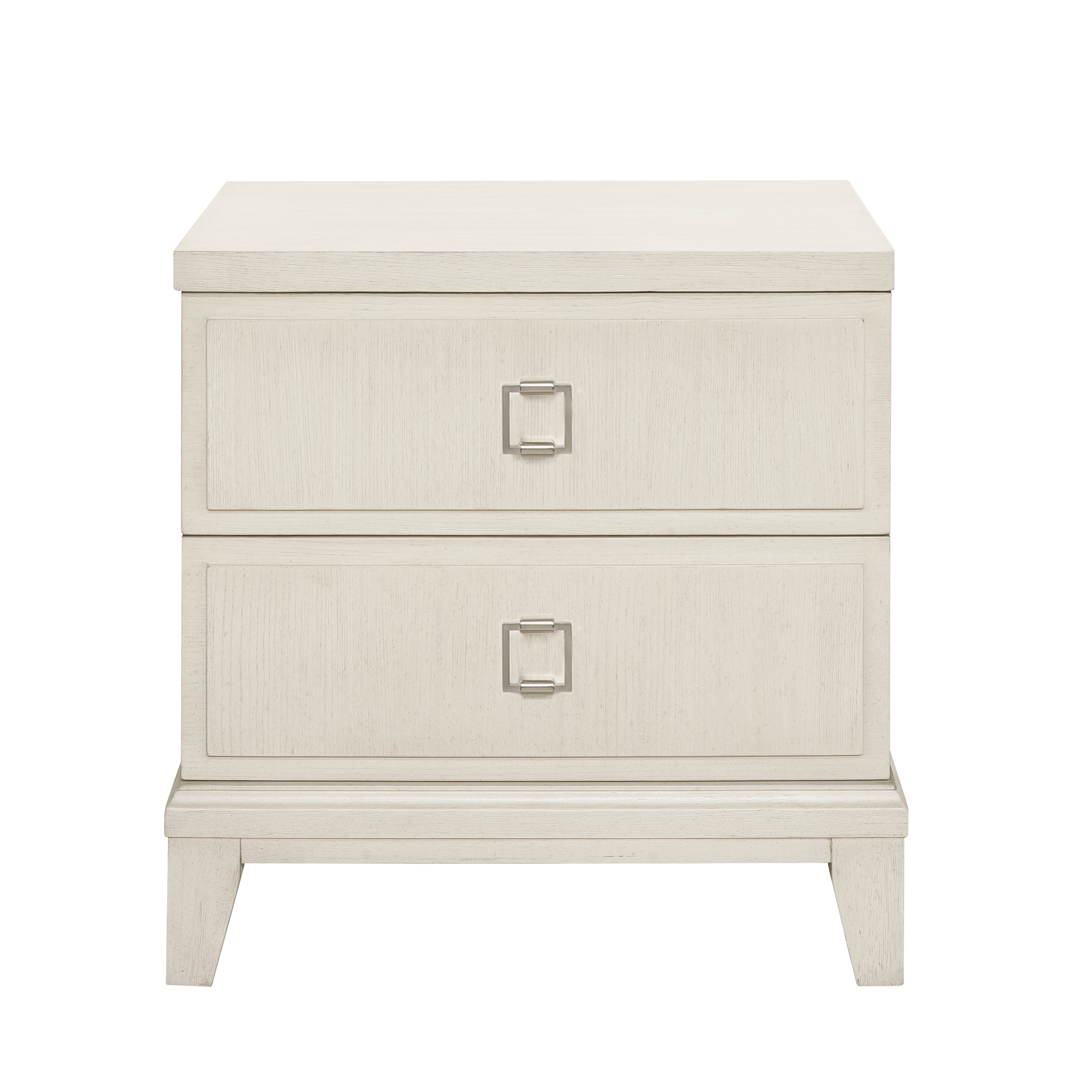 Madison 2-Drawer Nightstand with USB Port in a Grey-White Wash Finish
