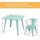 preview thumbnail 2 of 8, Gymax 3 Pcs Kids Dining Set Square Table & 2 Armchairs Play Learn