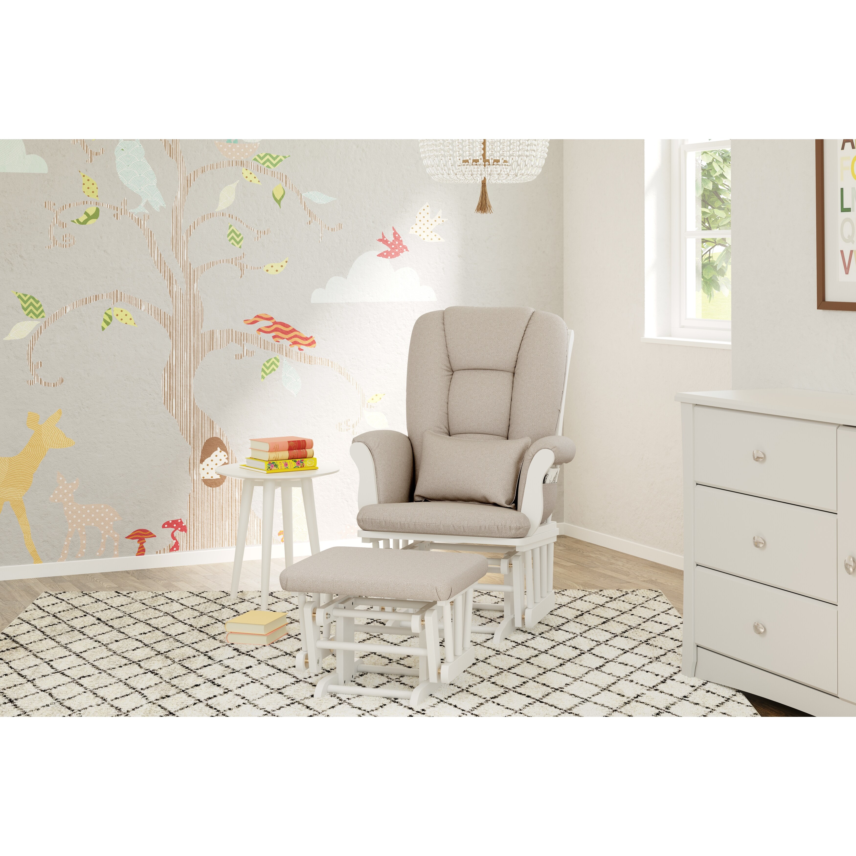 storkcraft tuscany glider and ottoman