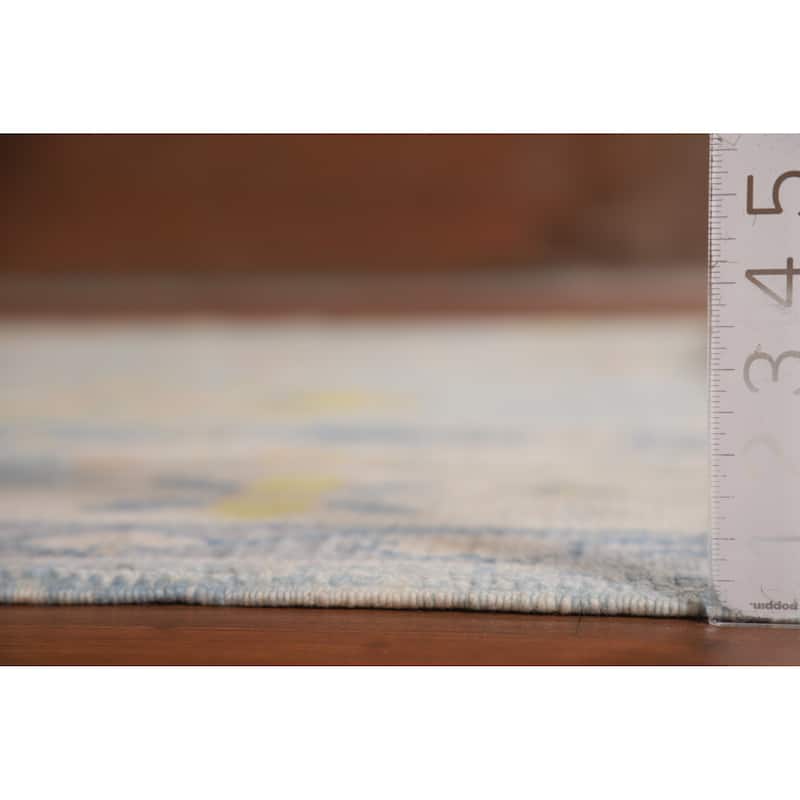 Hand Knotted Oriental 100% Wool Carpet Transitional All-Over Navy Blue & Blues Oushak Area Rug - 11' 4'' X 8' 1''