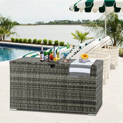 120 Gallon Resin Large Outdoor Indoor Patio Storage Box